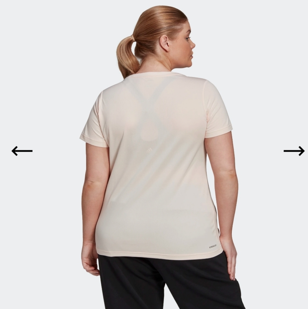 Adidas Plus Size Training V Neck Graphic Tee - Picture 4 of 9